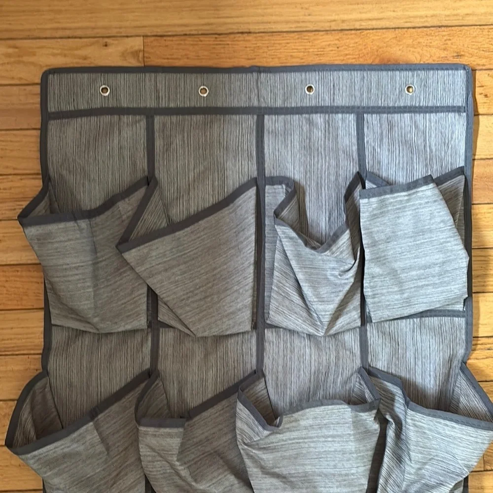 Gray Panel Shoe or Item Holder.  Holds 24 Pairs of Shoes!   H 62” W 21”